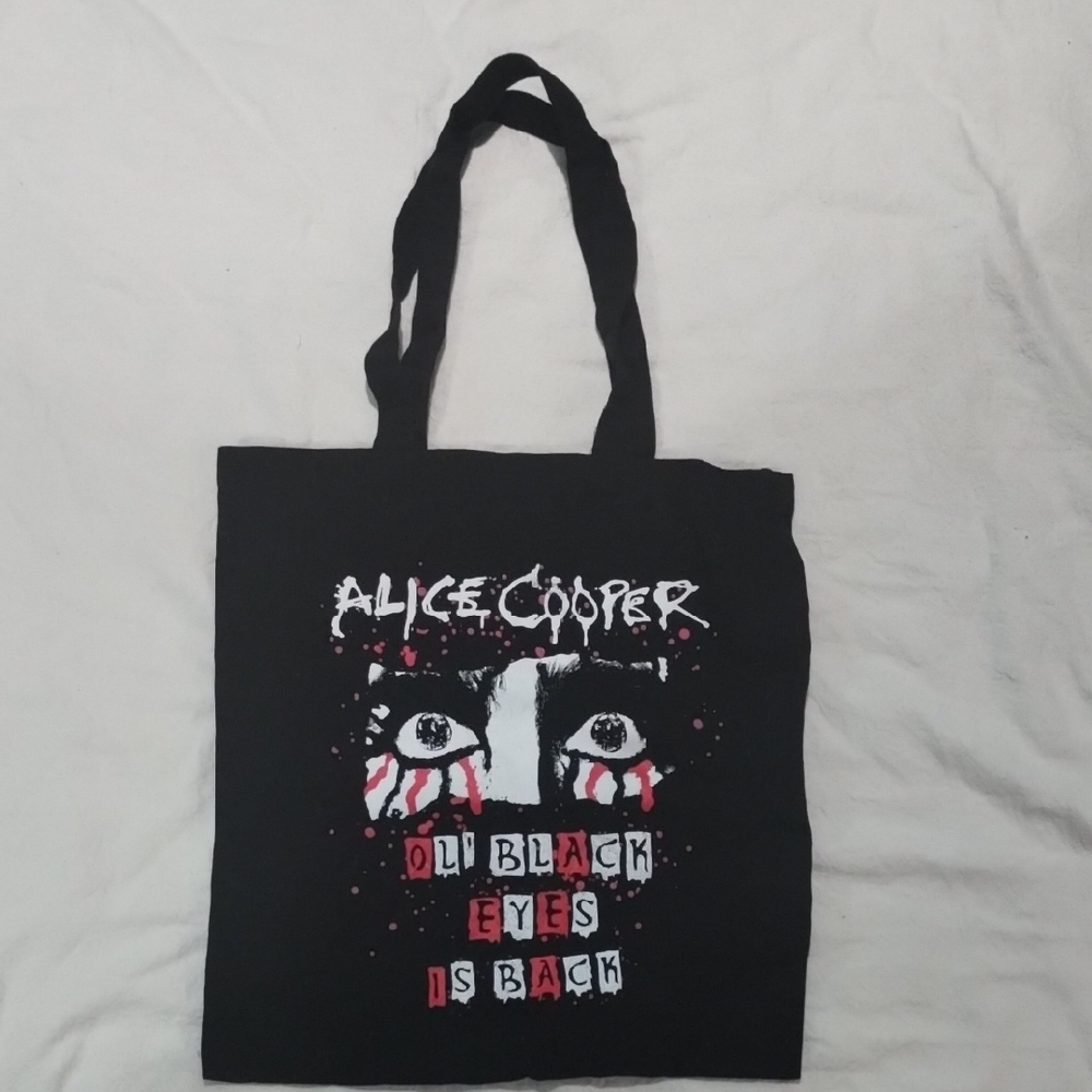 Alice Cooper Ol' Black Eyes is Back Tote Bag